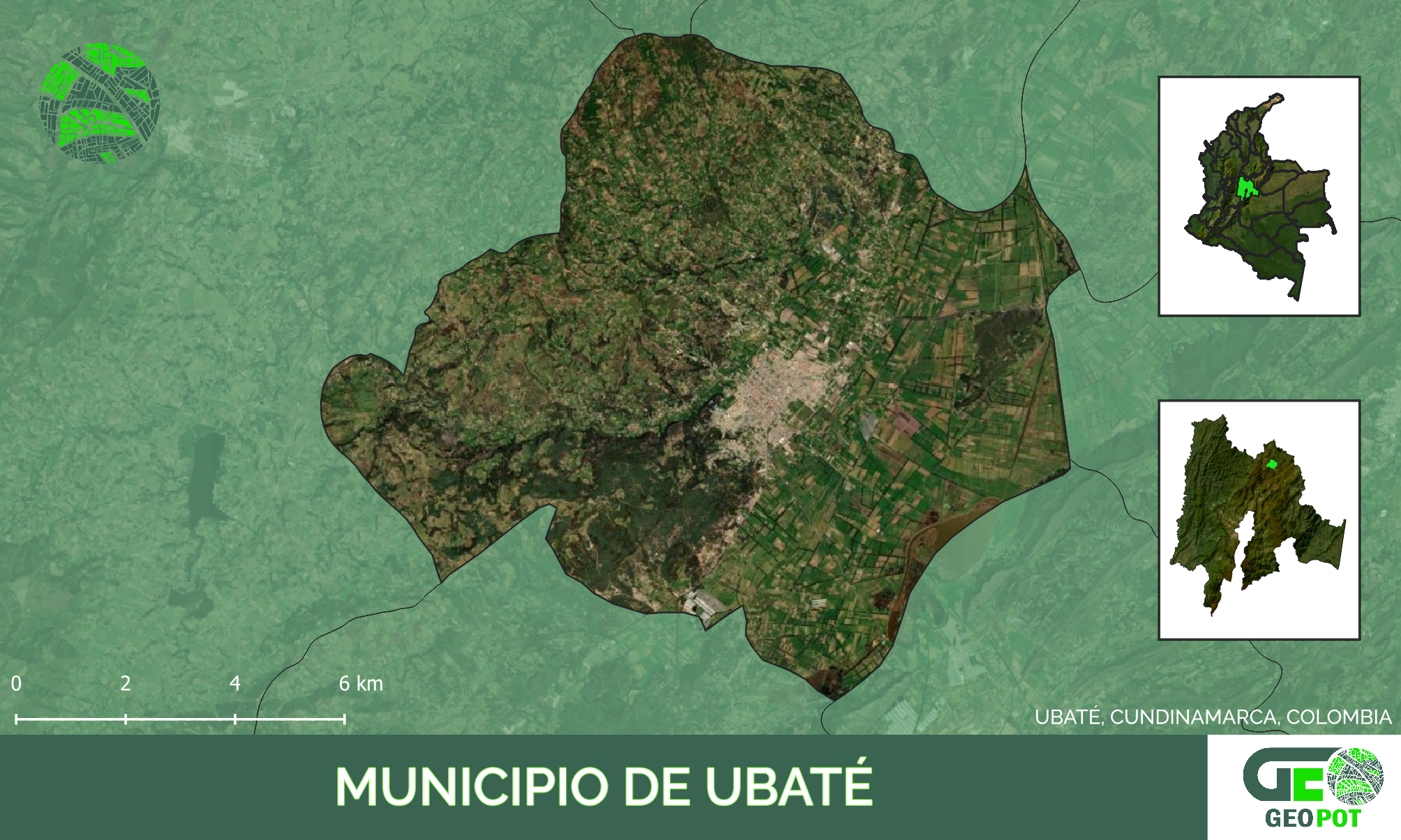 Mapa del municipio de Ubaté, Cundinamarca