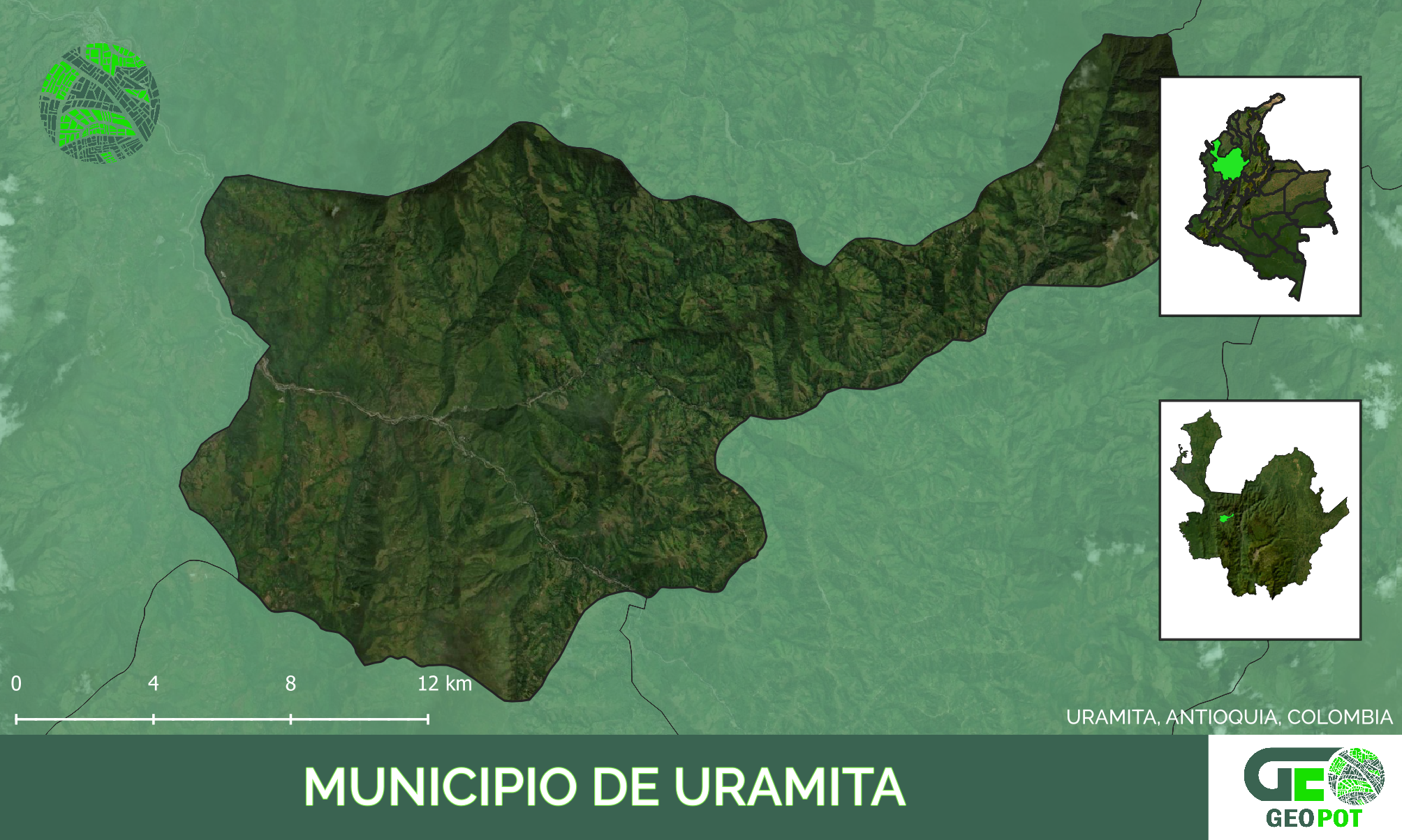 Mapa del municipio de Uramita, Antioquia