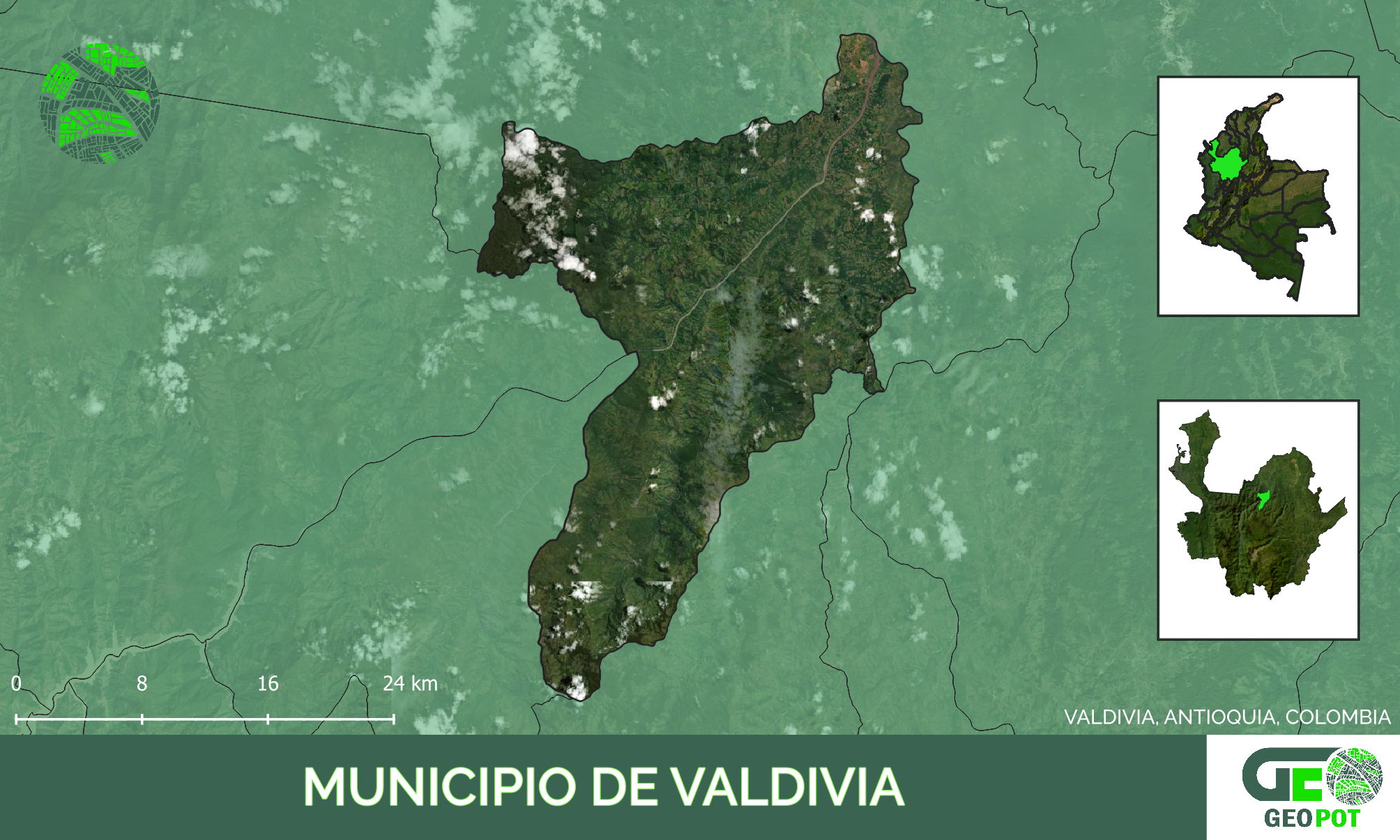 Mapa del municipio de Valdivia, Antioquia