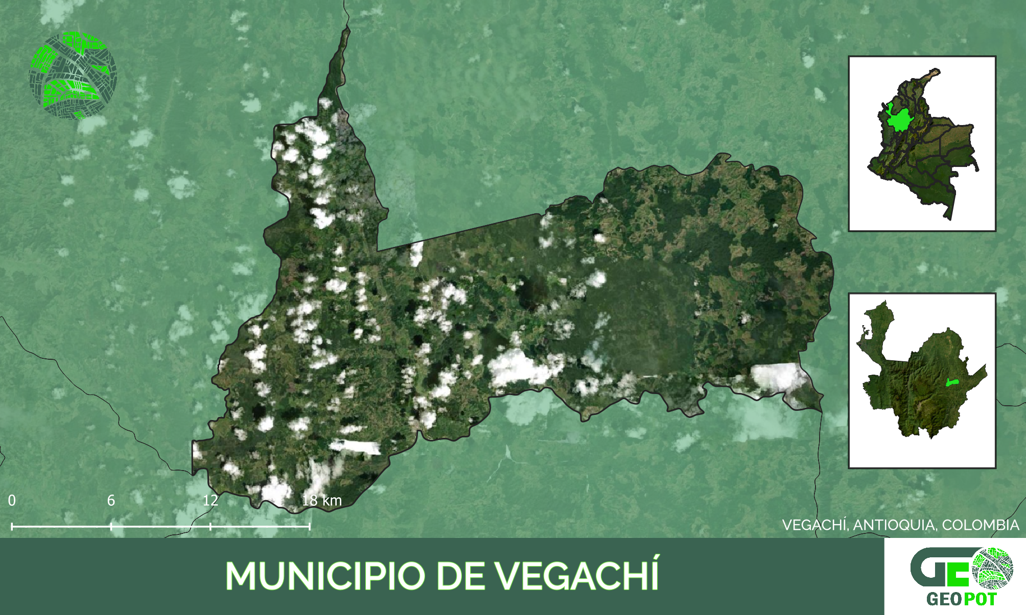 Mapa del municipio de Vegachí, Antioquia