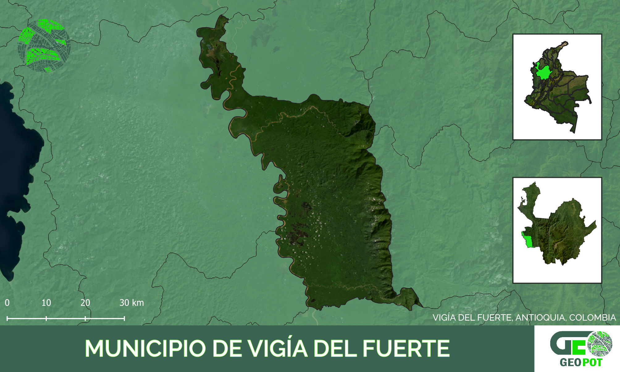 Mapa del municipio de Vigía Del Fuerte, Antioquia