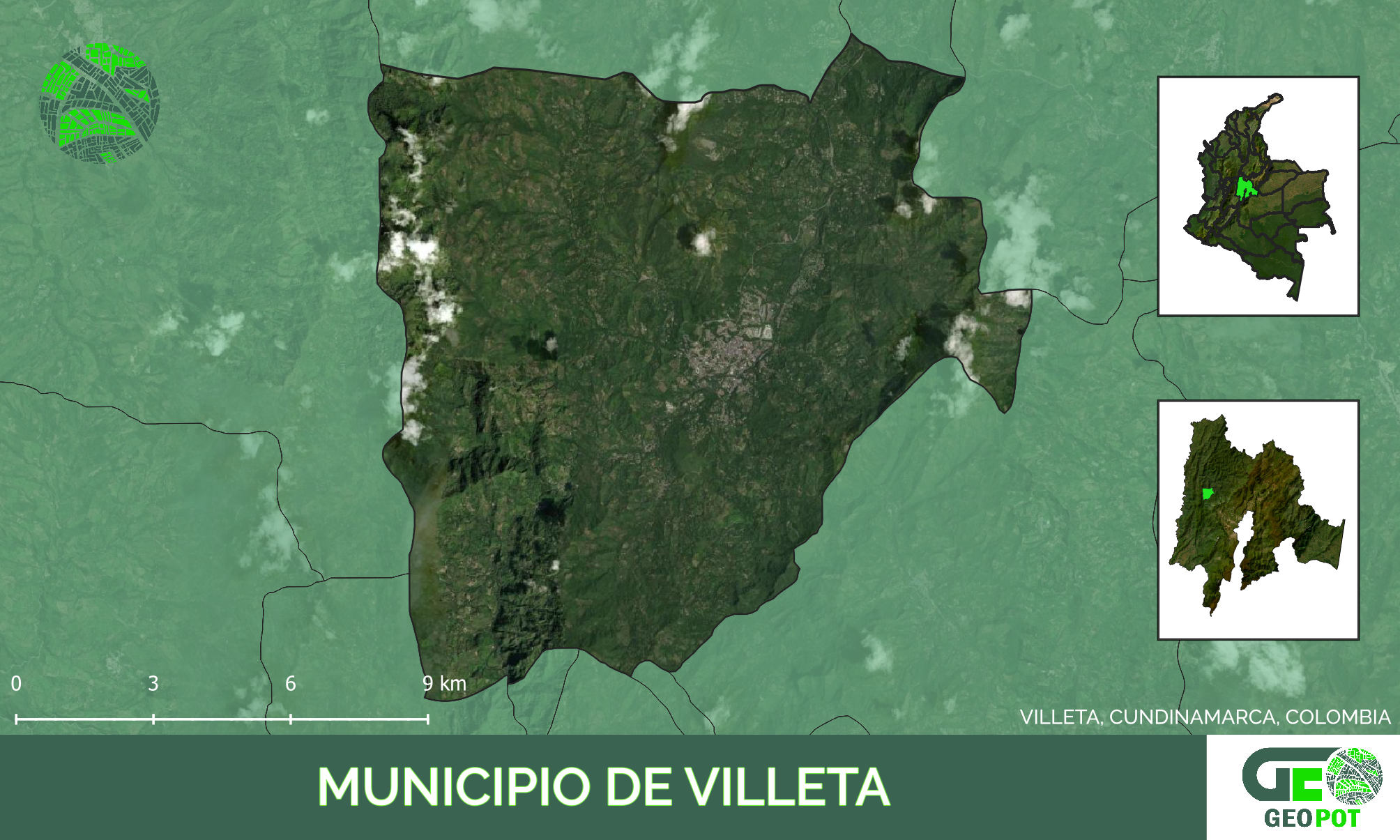 Mapa del municipio de Villeta, Cundinamarca