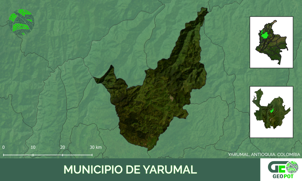 Mapa del municipio de Yarumal, Antioquia