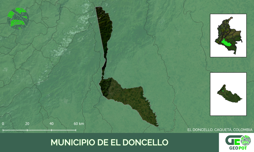 Mapa del municipio de El Doncello, Caquetá