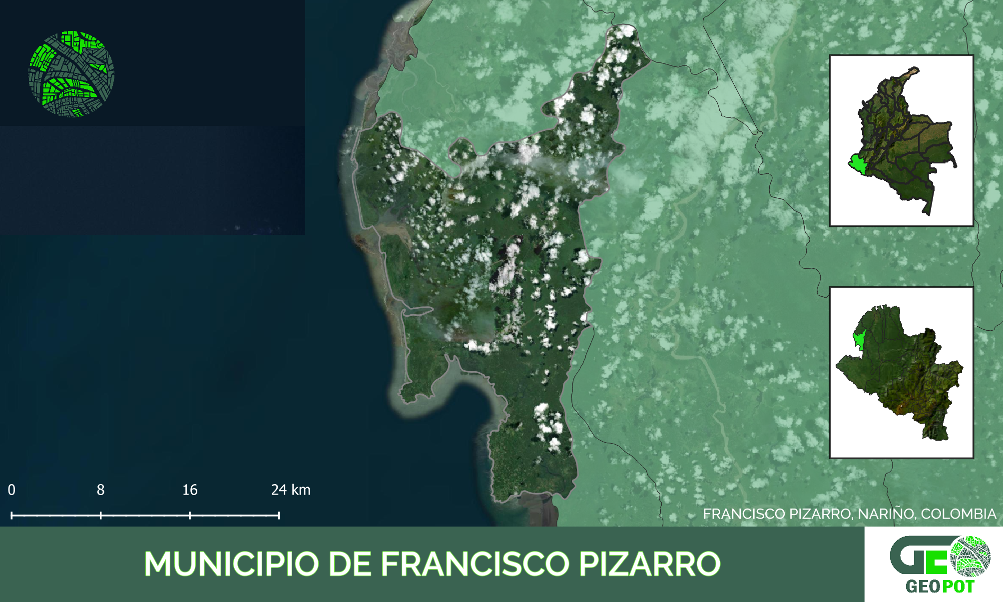 Mapa del municipio de Francisco Pizarro, Nariño