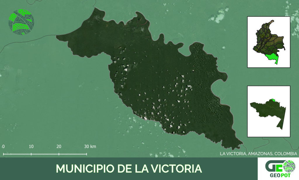 Mapa del municipio de La Victoria, Amazonas