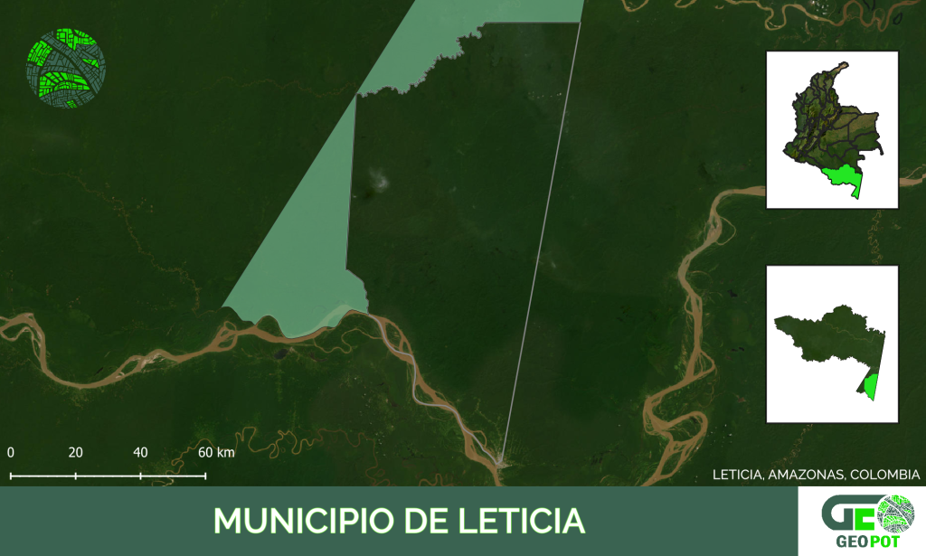 Mapa del municipio de Leticia, Amazonas
