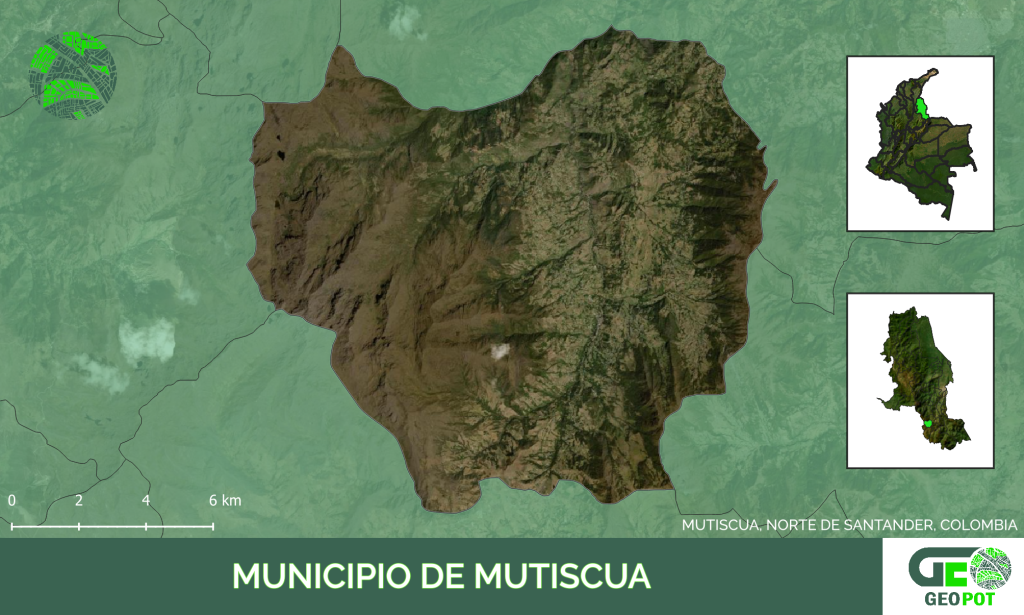 Mapa del municipio de Mutiscua, Norte de Santander