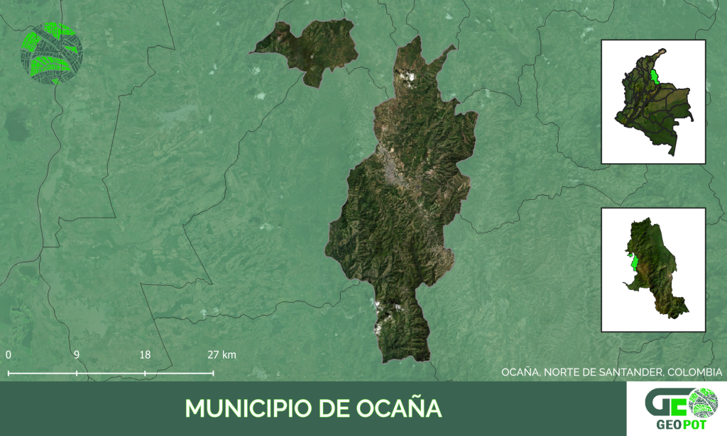 Mapa del municipio de Ocaña, Norte de Santander