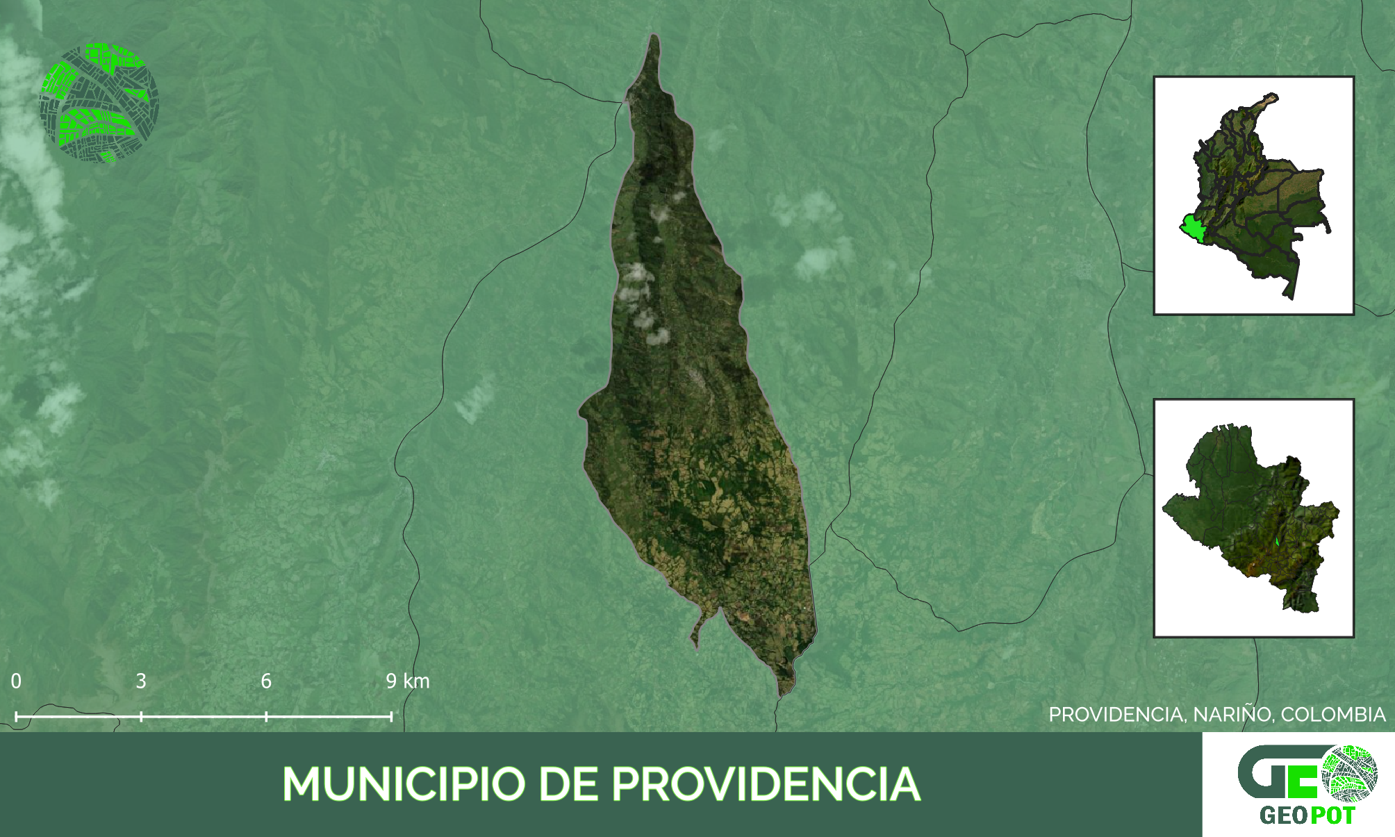 Mapa del municipio de Providencia, Nariño