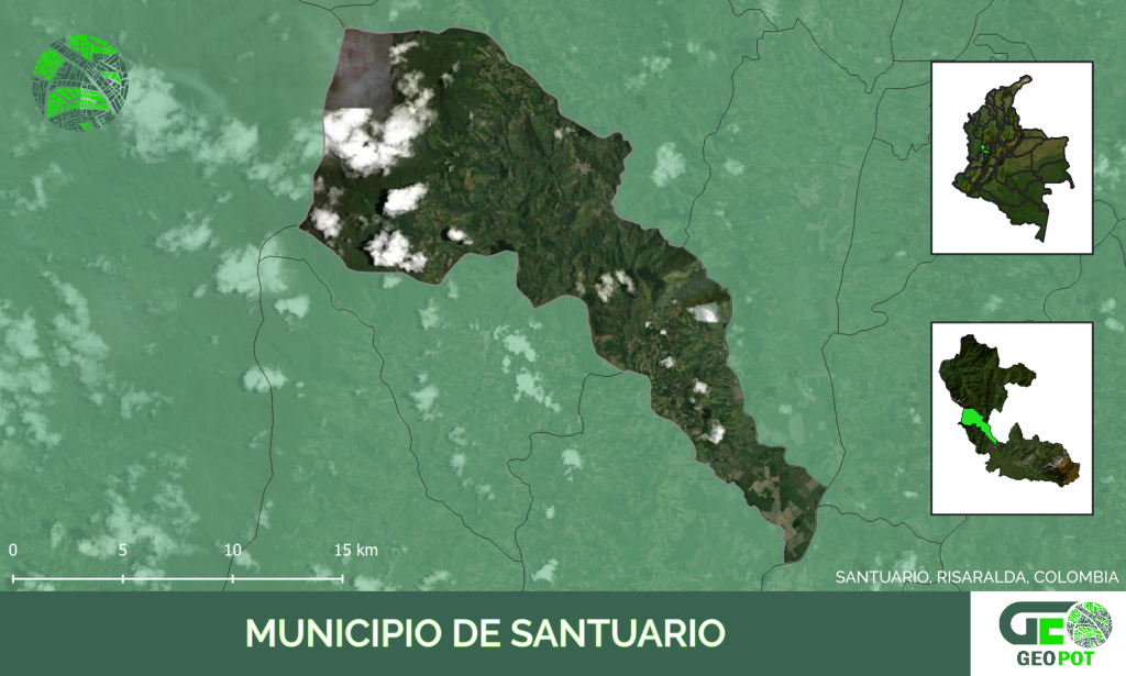Mapa del municipio de Santuario, Risaralda