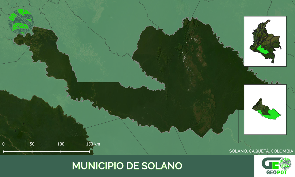 Mapa del municipio de Solano, Caquetá